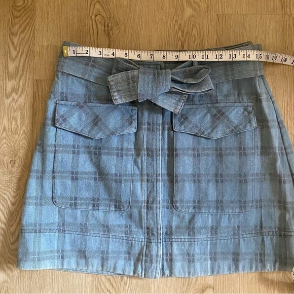 Light Academia Mini Skirt Versatile Tie-Belt Preppy Coquette Collegiate - Picture 12 of 14